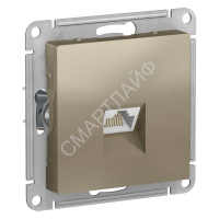 Розетка компьютерная AtlasDesign RJ45 кат.5E механизм шампань SE ATN000583 - smartlife-ural.ru – Екатеринбург