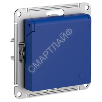 Розетка AtlasDesign 16А IP20 с заземл. защ. шторки с крышкой механизм аквамарин SE ATN001146 - smartlife-ural.ru – Екатеринбург