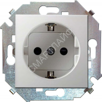 Розетка 1-м СП Simon 15 16А IP20 250В с заземл. Schuko защ. шторки винтов. клеммы механизм бел. Simon 1591443-030 - smartlife-ural.ru – Екатеринбург
