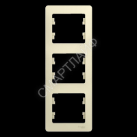 Рамка 3-м Glossa вертикал. беж. SE GSL000207 - smartlife-ural.ru – Екатеринбург