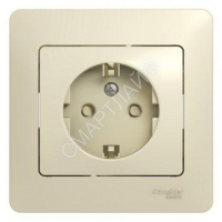 Розетка 1-м СП Glossa 16А IP20 с заземл. защ. шторки в сборе беж. SE GSL000244 - smartlife-ural.ru – Екатеринбург