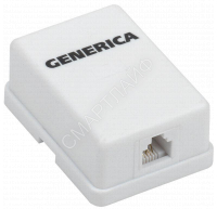 Розетка телефонная 1-м ОП RJ12 кат.3 UTP GENERICA CS2-3C03U-12-G - smartlife-ural.ru – Екатеринбург