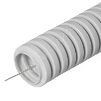 Труба гофрированная ПВХ d20мм с протяжкой сер. (уп.100м) Строитель PR.032000 - smartlife-ural.ru – Екатеринбург