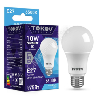 Лампа светодиодная 10Вт А60 6500К Е27 176-264В TOKOV ELECTRIC TKE-A60-E27-10-6.5K - smartlife-ural.ru – Екатеринбург