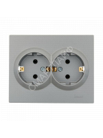 Розетка 2-м СП VESNA с заземл. ПБТ платина LEZARD 742-3500-127B - smartlife-ural.ru – Екатеринбург