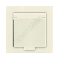Розетка 1-м СП Афина 16А IP20 с заземл. с крышкой в сборе сл. кость (ivory) Universal A0029-I - smartlife-ural.ru – Екатеринбург