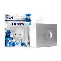 Розетка 1-м СП Pixel 16А IP20 без заземл. в сборе алюм. TOKOV ELECTRIC TKE-PX-R1F-C03 - smartlife-ural.ru – Екатеринбург