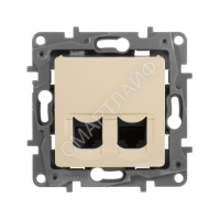 Розетка компьютерная 2-м СП Etika RJ45 кат.5E UTP механизм сл. кость Leg 672355 - smartlife-ural.ru – Екатеринбург