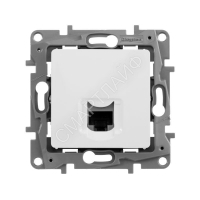Розетка компьютерная 1-м СП Etika RJ45 кат.5E UTP механизм бел. IEK 672241 - smartlife-ural.ru – Екатеринбург