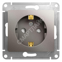 Розетка 1-м СП Glossa 16А IP20 250В с заземл. защ. шторки механизм платина SE GSL001245 - smartlife-ural.ru – Екатеринбург