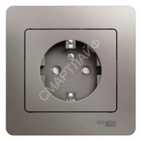 Розетка 1-м СП Glossa 16А IP20 250В с заземл. защ. шторки в сборе платина SE GSL001244 - smartlife-ural.ru – Екатеринбург