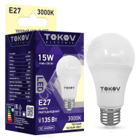 Лампа светодиодная 15Вт А60 3000К Е27 176-264В TOKOV ELECTRIC TKE-A60-E27-15-3K - smartlife-ural.ru – Екатеринбург