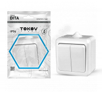 Выключатель 2-кл. ОП Dita IP54 10А 250В бел. TOKOV ELECTRIC TKL-DT-V2-C01-IP54 - smartlife-ural.ru – Екатеринбург