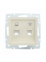 Розетка компьютерная + телефонная 1-м СП Vesna механизм крем. LEZARD 742-0388-143 - smartlife-ural.ru – Екатеринбург