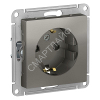 Розетка 1-м СП AtlasDesign 16А IP20 с заземл. защ. шторки механизм сталь SE ATN000945 - smartlife-ural.ru – Екатеринбург