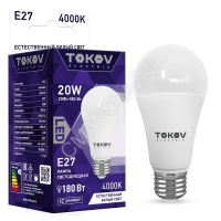 Лампа светодиодная 20Вт А60 4000К Е27 176-264В TOKOV ELECTRIC TKE-A60-E27-20-4K - smartlife-ural.ru – Екатеринбург