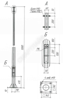 Опора ОГКф-5 (3мм 60/110 фл.190х10 мц. 140 отв. 19х4) гор. оцинк. UMECON МК 90056 - Интернет-магазин СМАРТЛАЙФ