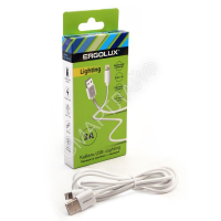 Кабель USB-Lightning 3А 1.2м зарядка + передача данных бел. (коробка) ERGOLUX 15097 - smartlife-ural.ru – Екатеринбург