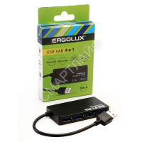 Разветвитель USB ELX-SLP01-C02 4USB 2А коробка черн. ERGOLUX 15109 - Интернет-магазин СМАРТЛАЙФ