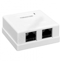 Розетка настенная TERACOM кат.5E неэкранированная 2 порта RJ-45 Dual IDC бел. EKF TRC-WBOX-2RJ45-5EUTP-WH - smartlife-ural.ru – Екатеринбург