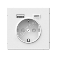 Розетка ArtGallery 16А с 2-мя заряд. устройствами USB A+C 5В/2.4А/3А 2х5В/1.5А механизм бел. SE GAL000132 - smartlife-ural.ru – Екатеринбург