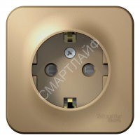 Розетка 1-м ОП Blanca 16А IP20 250В с заземл. защ. шторки с изолир. пластиной титан SE BLNRA011114 - smartlife-ural.ru – Екатеринбург