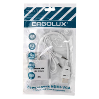 Переходник VGA-HDMI+AUX ELX-VA01P-HDMI комплект пластик пакет бел. Ergolux 15297 - smartlife-ural.ru – Екатеринбург