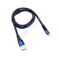 Кабель USB-Lightning 2.4А 1м син. нейлоновая оплетка Rexant 18-7053 - Интернет-магазин СМАРТЛАЙФ