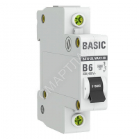 Выключатель автоматический модульный 1п B 6А 4.5кА ВА 47-29 Basic EKF mcb4729-1-06-B - smartlife-ural.ru – Екатеринбург