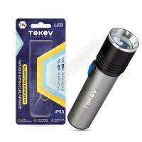 Фонарь аккумуляторный ручной 1200мА.ч анодированный алюм. корпус черн. TOKOV ELECTRIC TKE-RF-A-04 - smartlife-ural.ru – Екатеринбург