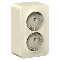Розетка 2-м ОП Blanca 16А IP20 250В с заземл. без защ. шторок с изолир. пластиной молоч. SE BLNRA010212 - smartlife-ural.ru – Екатеринбург