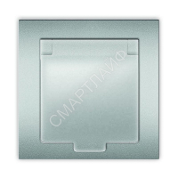 Розетка 1-м СП Афина 16А IP20 с заземл. с крышкой в сборе серебр. Universal A0029-S - smartlife-ural.ru – Екатеринбург