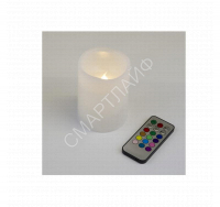 Фигура LED "Свеча" ULD-F052 RGB RC CANDLE на батарейках 2АА (не в/к). 7.5х10 см 1 светодиод. RGB свет пульт ДУ (в/к). Uniel UL-00007258 - smartlife-ural.ru – Екатеринбург