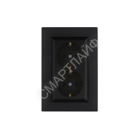 Розетка 2-я Karea RIZZ STAR с заземл. чер. Makel 88054082 - smartlife-ural.ru – Екатеринбург