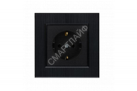 Розетка 1-м Karea LINE STAR с заземл. чер. Makel 86054028 - smartlife-ural.ru – Екатеринбург