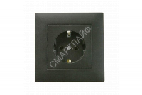 Розетка 1-м Karea RIZZ STAR с заземл. чер. Makel 88054028 - smartlife-ural.ru – Екатеринбург