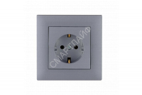 Розетка 1-м Karea RIZZ STAR с заземл. сер. Makel 88065028 - smartlife-ural.ru – Екатеринбург