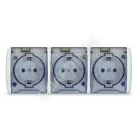 Розетка 3-м ОП Клио 16А IP54 с заземл. с прозр. крышкой бел. Universal К2235 - smartlife-ural.ru – Екатеринбург