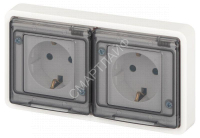 Розетка Эксперт 11-2523-01 2х2P+E гориз. IP55 16А-250В СУ бел. Эра Б0063276 - smartlife-ural.ru – Екатеринбург