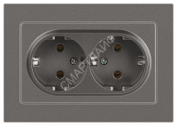 Розетка 2-м СП Accent 6-205-09 16А IP20 250В 2P+E Schuko AL/CU титан Intro Б0063500 - smartlife-ural.ru – Екатеринбург