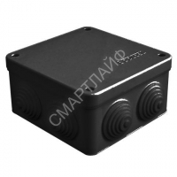 Коробка распределительная ОП 105х105х56мм IP54 7 выходов 4 гермоввода крышка на винтах материал - полипропилен черн. Epplast 110045 - smartlife-ural.ru – Екатеринбург