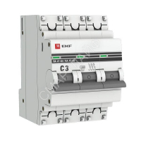 Выключатель автоматический модульный 3п C 3А 4.5кА ВА 47-63 PROxima EKF mcb4763-3-03C-pro - smartlife-ural.ru – Екатеринбург