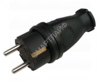 Вилка прямая с з/к каучук 16А IP44 черн. 9210 IN HOME 4690612010236 - smartlife-ural.ru – Екатеринбург