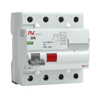 Выключатель дифференциального тока (УЗО) 4п 25А 300мА тип AC DV AVERES EKF rccb-4-25-300-ac-av - smartlife-ural.ru – Екатеринбург