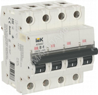 Выключатель автоматический модульный 4п B 4А M06N ARMAT IEK AR-M06N-4-B004 - smartlife-ural.ru – Екатеринбург