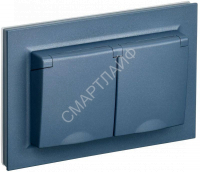 Розетка 2-м СП BRITE РСбш12-3-44-БрМ 16А IP44 в сборе с заземл. защ. шторки с крышкой маренго IEK BR-R26-16-44-K35-F - smartlife-ural.ru – Екатеринбург