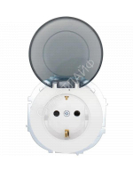 Розетка 1-м СП OSEN с заземл. с крышкой ПБТ бел. LEZARD 743-0288-123B - smartlife-ural.ru – Екатеринбург