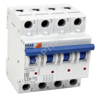 Выключатель автоматический модульный 4п C 63А 6кА OptiDin BM63-4C63-УХЛ3 КЭАЗ 260898 - smartlife-ural.ru – Екатеринбург