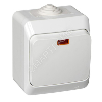 Выключатель 1-кл. ОП Этюд 10А IP44 10AX с подсветкой бел. SE BA10-045B - smartlife-ural.ru – Екатеринбург