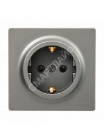 Розетка 1-м ОП LETO с заземл. ПБТ платина LEZARD 752-3500-122B - smartlife-ural.ru – Екатеринбург